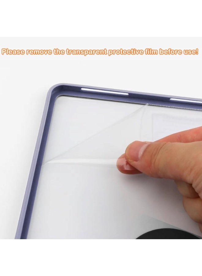 إغرين99 for [Redmi Pad Pro 12.1-Inch / Pad 2 Pro 12.1-Inch] [Xiaomi POCO Pad 12.1-Inch] غطاء القضية,حالة حماية اللوح,تصميم دوران أكريليك 360 درجة,إيقاظ / نوم تلقائي,جلد ناعم,أرجواني - Image 5